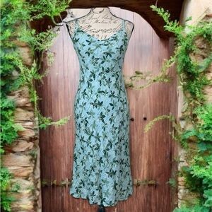 Ann Taylor Loft Blue Leaf Nature Fairy Dress